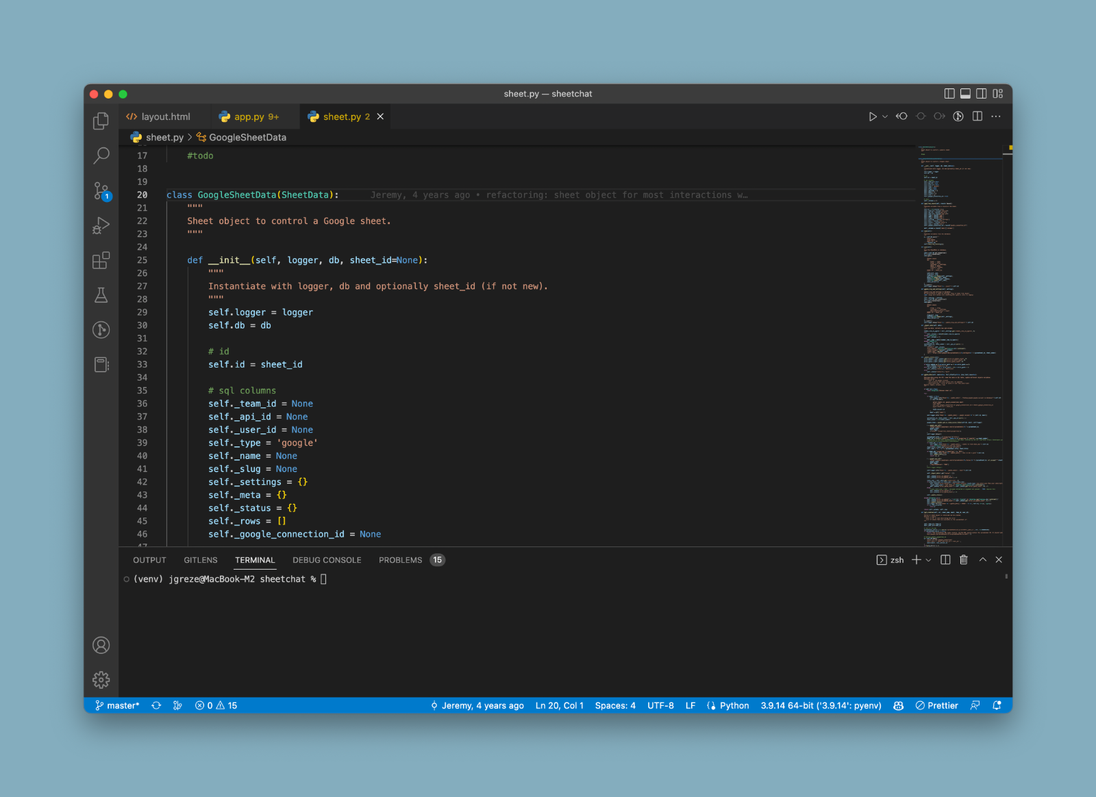 Screenshot of text editor