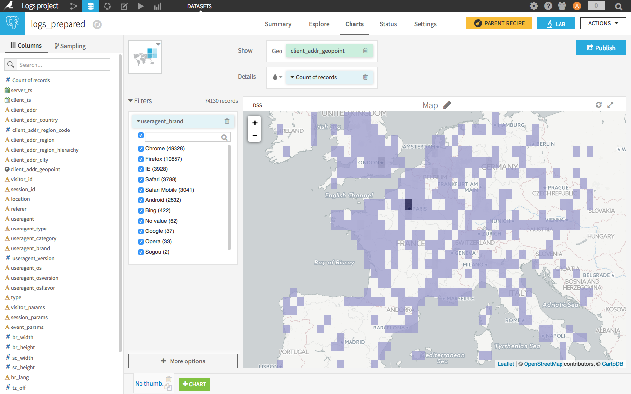 Map in Dataiku DSS